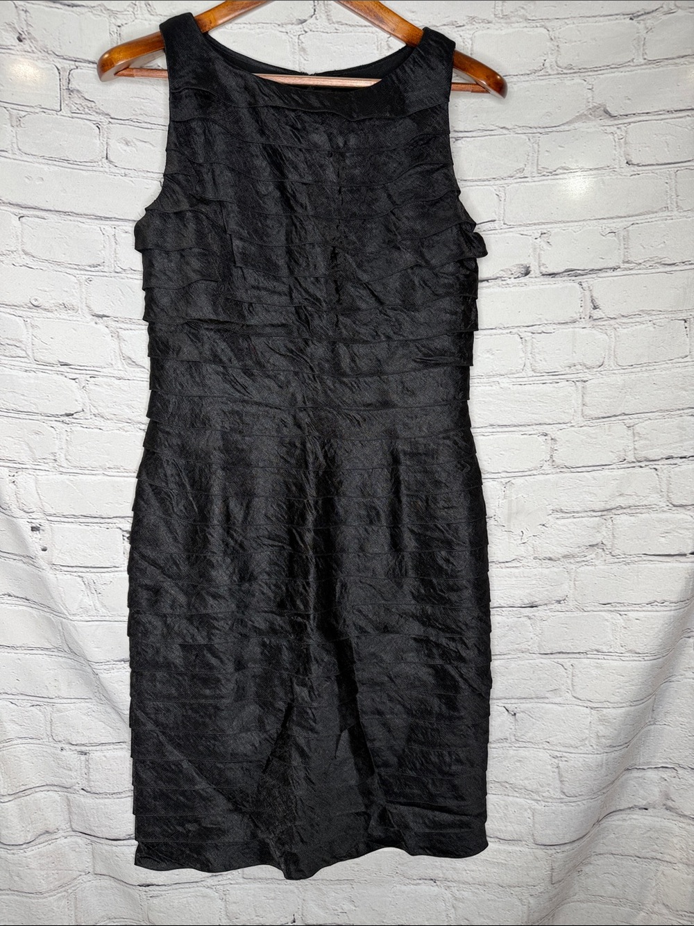 Adrianna Papell Collection Black Sleeveless Dress Size 8 Excellent Condition